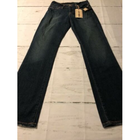 Lucky Brand Women's Jeans Easy Rider Buttonfly Distressed Size 00 Or 24 X 32 NWT - Picture 3 of 11